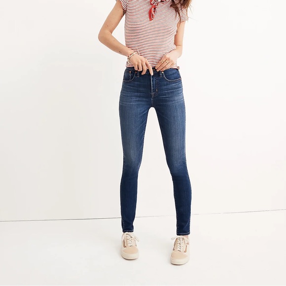 Madewell 10” High-Rise Skinny Jeans in Danny Wash: TENCEL Denim Edition Size 26 - Picture 2 of 8